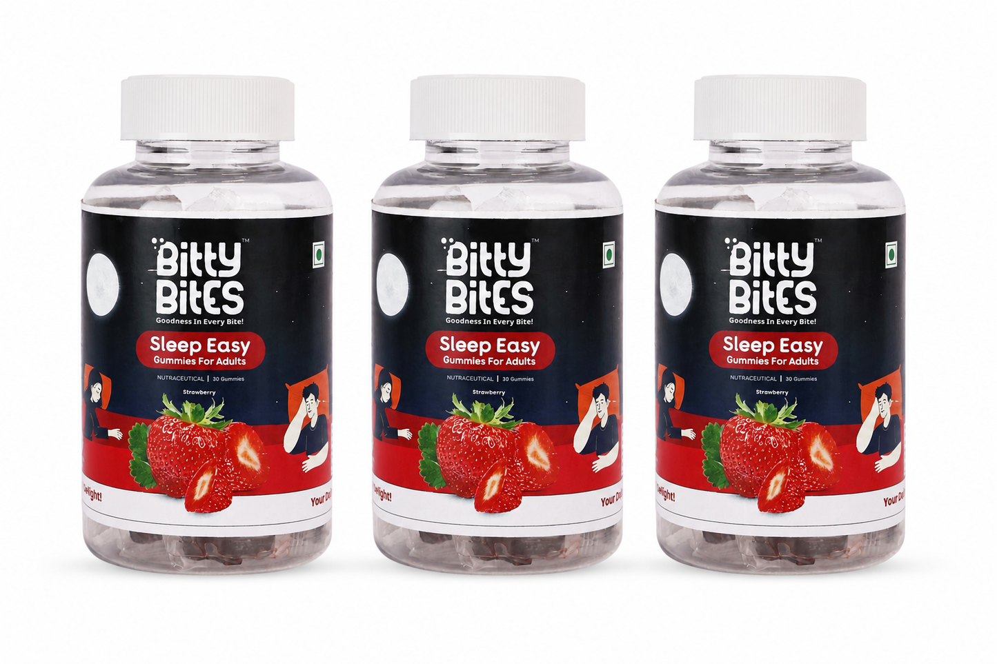 Sleep Easy Gummies Strawberry Flavour BittyBites