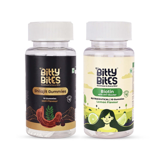 Shilajit + Biotin Gummies (Trial Pack Combo) BittyBites
