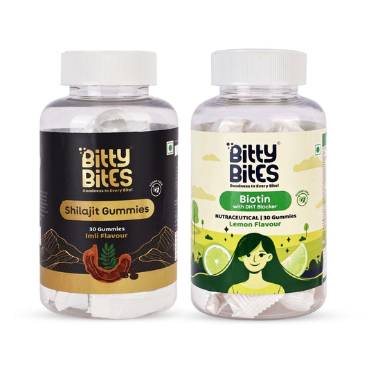 Shilajit + Biotin Gummies (Combo Pack) BittyBites
